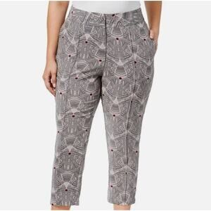 Melissa McCarthy x Seven7 Cropped Pants Women's Size 3X Gray High Waist Trouser
